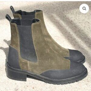 NWT NAPOLEONI Made in Italy Green Chelsea Combat Boots Size 10.5 41